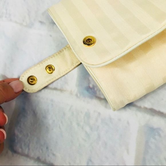 Satin shadow striped jewelry roll travel bag - Picture 5 of 5